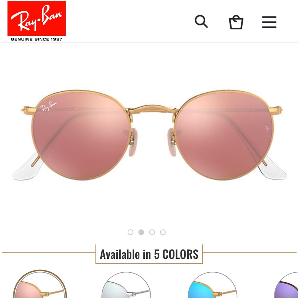Ray Ban Round Flash Lenses gold / copper flash